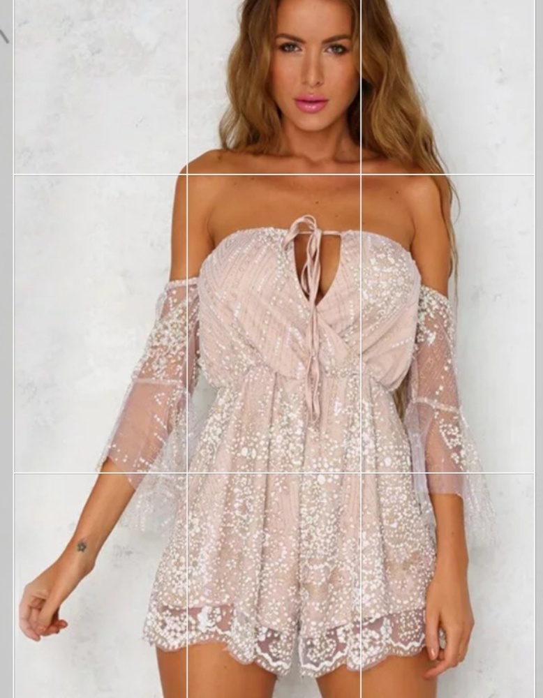 Sheer sparly romper lined - Picture 3 of 4